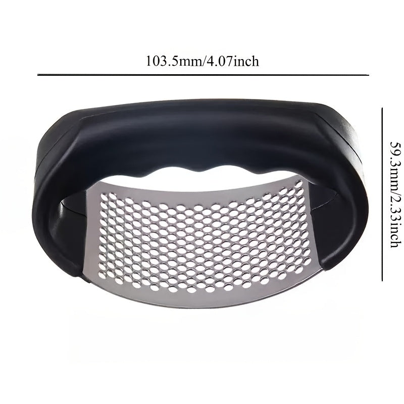 A Single Ergonomic Manual Garlic Press with a Comfortable Grip, Designed for Chopping And Crushing Garlic. This Manual Vegetable Cutter And Fruit Masher Is Suitable for Restaurants And Supermarkets, Requires No Electricity